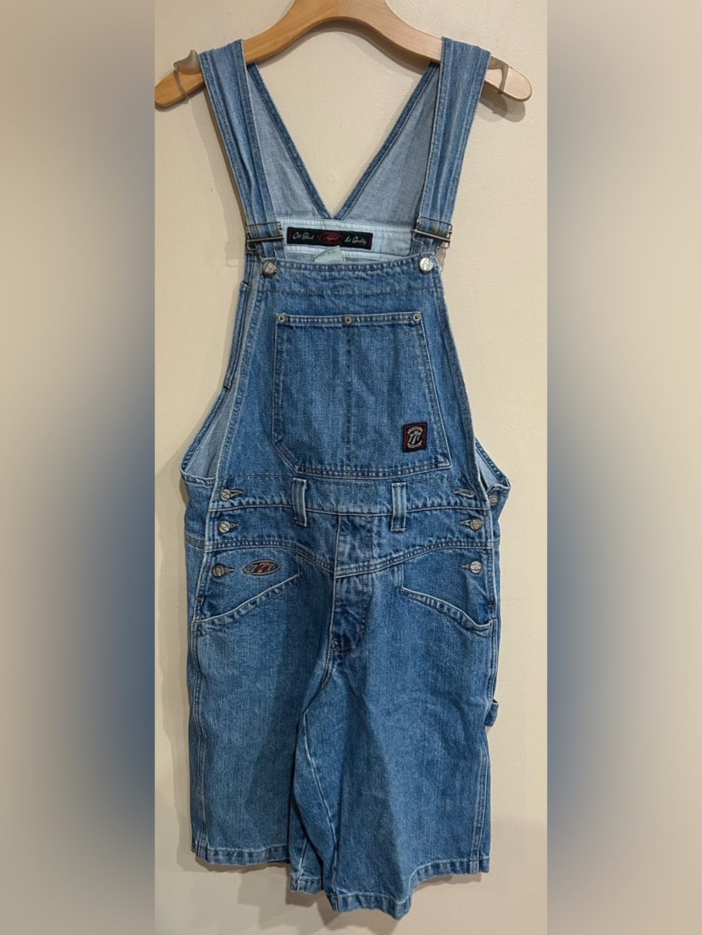 VTG 90s Y2K  Shortalls Carpenter Grunge Skater Basic 777 Made In USA Punk Medium